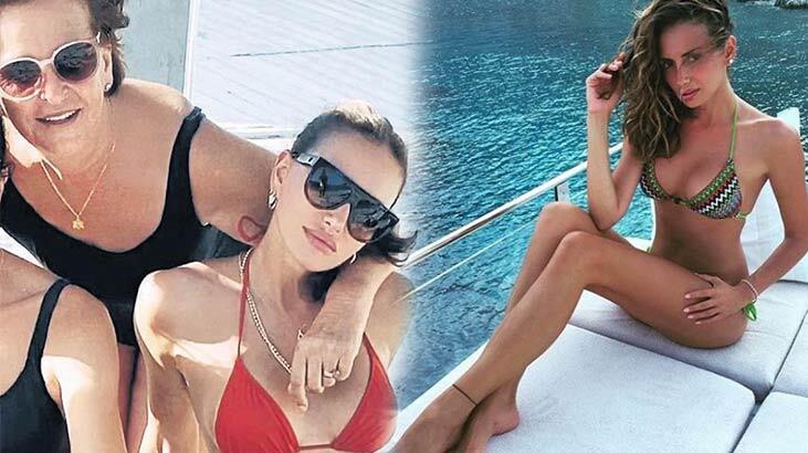 Emina Jahovic annesiyle tatilde
