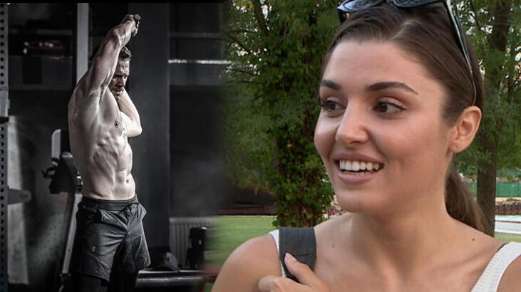 Hande Erçel'den Kerem Bürsin'in kaslarına yorum