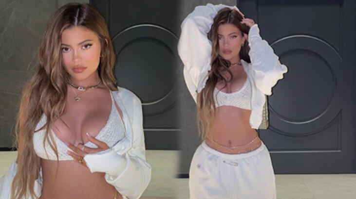 Kylie Jenner beyazlar içinde poz verdi