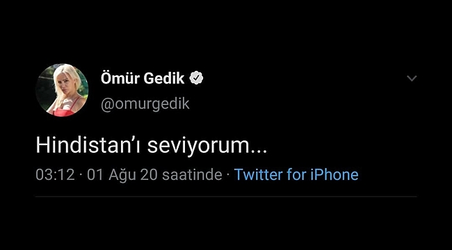 Ömür Gedik'ten Tepki Çeken Paylaşım