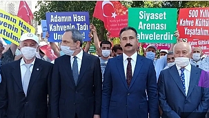 Türkiye de Kahvehaneciler Eylem Yaptı