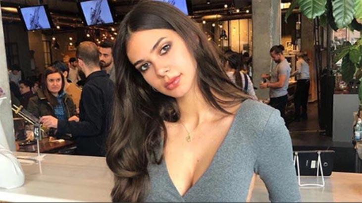 Deren Talu derin yırtmaçlı elbisesiyle Instagram'ı