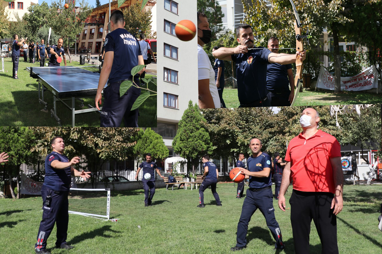İtfaiyeciler boş vakitlerini spor yaparak geçiriyorlar