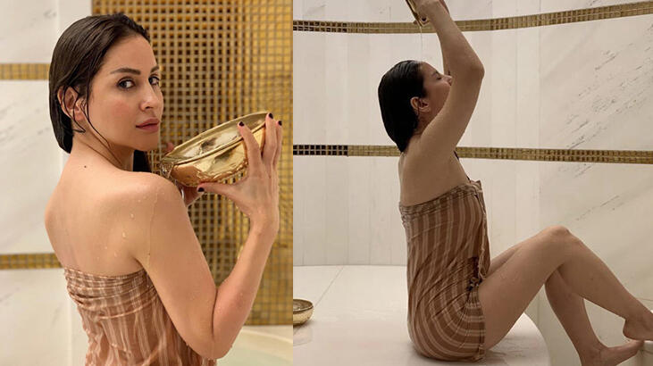 Şarkıcı Aynur Aydın'dan hamam pozları