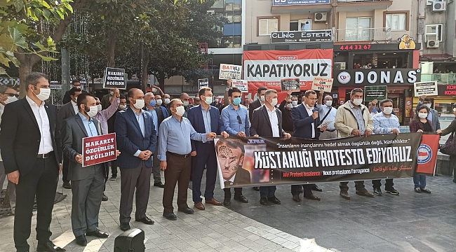 Manisa'da Macron tepkisi