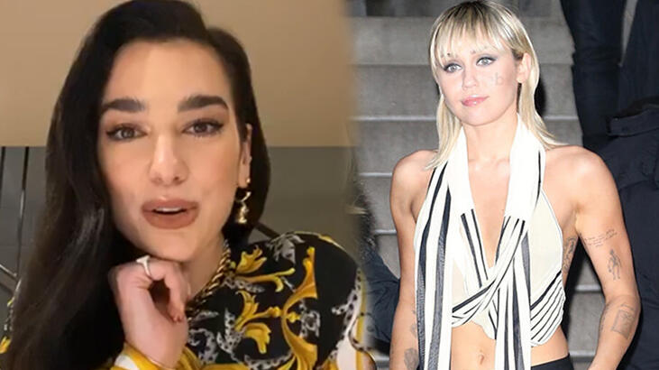 Dua Lipa ile müstehcen pozlar veren Miley: Maalese