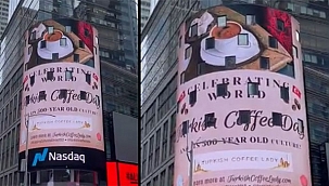 Times Square'de Türk Kahvesi Tanıtımı