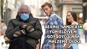 Bernie Sanders’ın yün eldivenli Pozu...