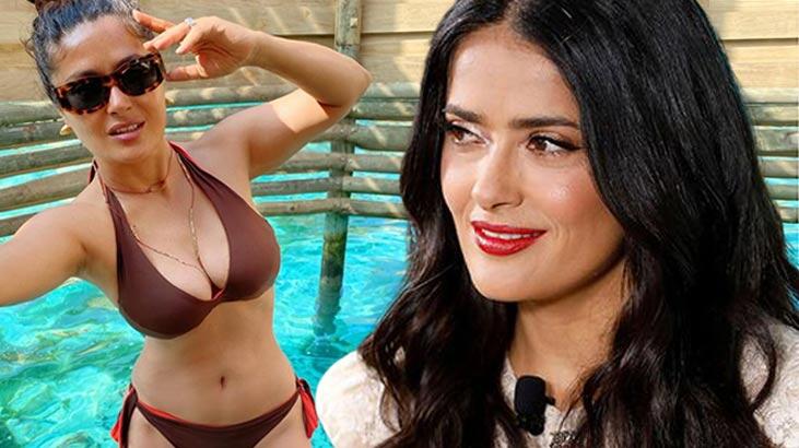 Salma Hayek'in yeni yıla merhaba pozu