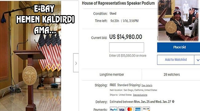 Meclis Kürsüsü eBay'den Satışa Çıktı