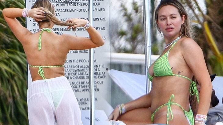 Corinne Olympios'un havuz keyfi