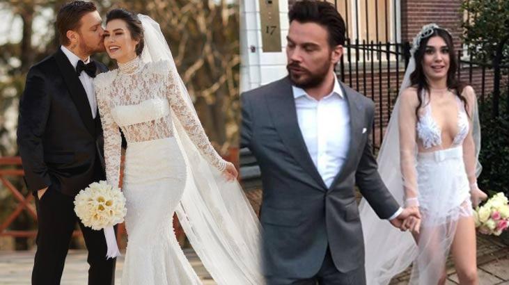 Burcu Kıratlı'nın gelinliği çok beğenildi