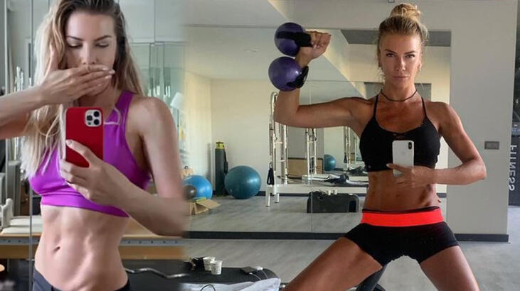 Ivana Sert kaslarını sergiledi