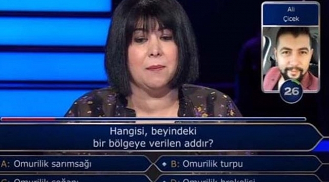 Kim Milyoner Olmak İster'de 'Omurilik sarımsağı'