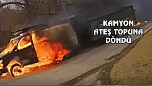 Arkansas'ta Kamyon Yanarak Uçuruma Düştü