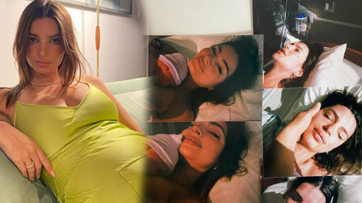 Emily Ratajkowski doğum anını paylaştı