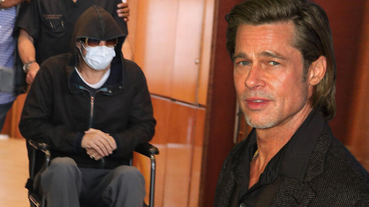 Brad Pitt  tekerlekli sandalyede görüntülendi