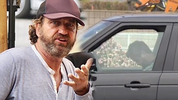 Gerard Butler direksiyon başında uykuya daldı