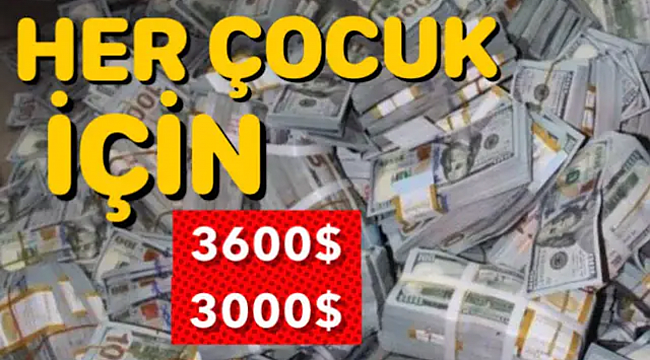 ABD'de 3.600 Dolar Çocuk Parası Yardımı!