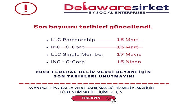 Federal Vergi Beyanname Süresi Uzatıldı