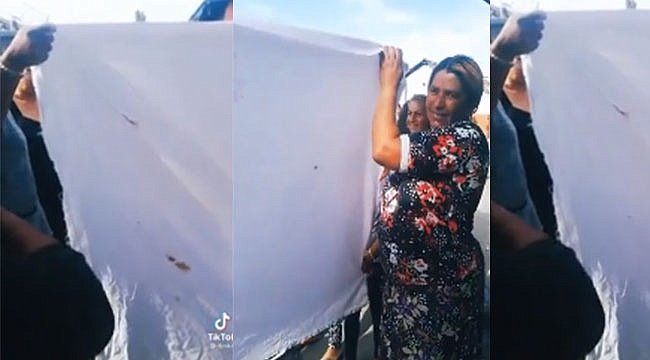 Gerdekten Kalma Kanlı Çarşaf Sosyal Medya Amerika