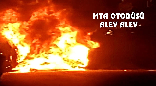 New York'ta Yolcu Otobüsü Alev Aldı