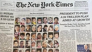 NY Times, Ölen Gazze'li Çocukları Manşetine Taşıdı
