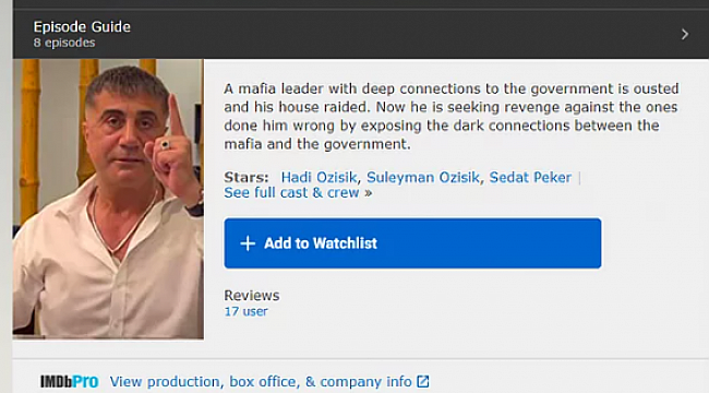 Sedat Peker'in Videoları IMDb'de