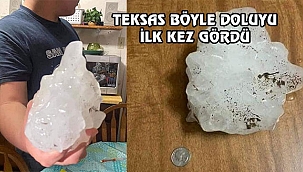Texas'a Kaya Büyüklüğünde Dolu Yağdı