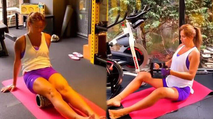 Pınar Altuğ spor yapmayı ihmal etmiyor