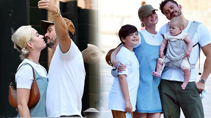 Katty Perry ve Orlando Bloom çocuklarıyla tatilde!