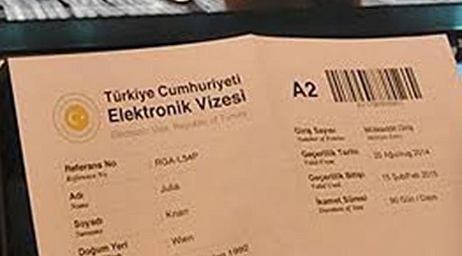 'Elektronik Vize' Hakkında Duyuru