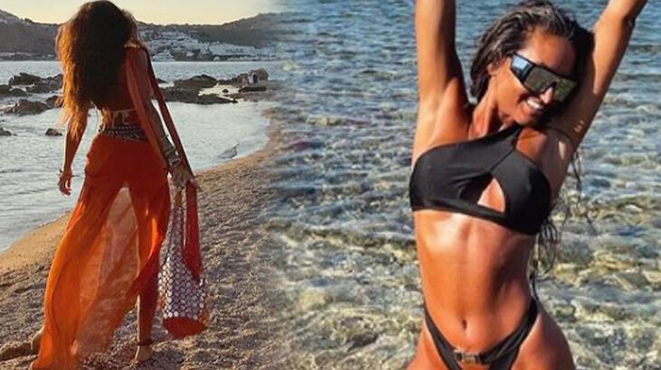 Eda Taşpınar'dan Mikonos pozları
