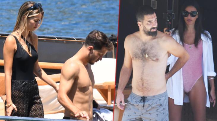 Galatasaraylı futbolcular Arda Turan ve Oğulcan Ça