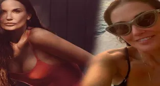 58 yaşındaki Demi Moore'dan mayolu poz