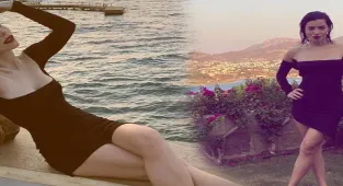 Bodrum tatilindeki Merve Boluğur'dan poz üstüne poz