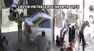 Hava Vurduğu Lastik Bomba Gibi Patladı