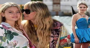 Heidi Klum'un kızı Leni Klum defileye damga vurdu