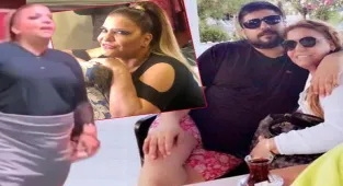 Kibariye'nin eteği uçuştu, eşi müdahale etti