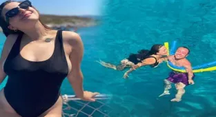 Şenay Forbes'in tatil pozuna sevgilisi Hamza Yazıcı'dan yorum