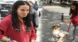 Aslı Bekiroğlu köpeğiyle şov yaptı