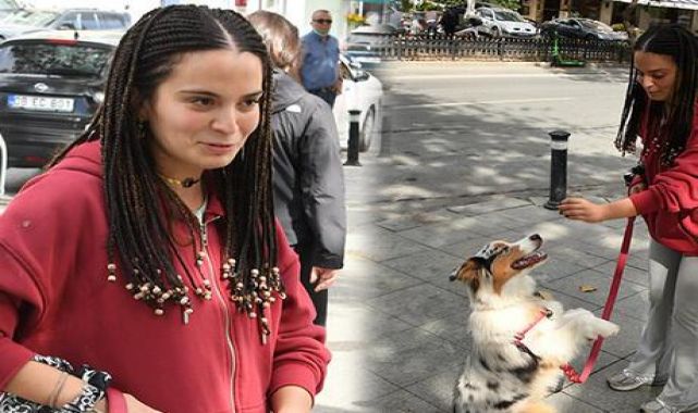 Aslı Bekiroğlu köpeğiyle şov yaptı