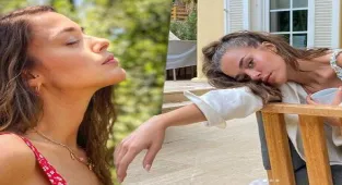 Bensu Soral gece yarısı havuza girdi