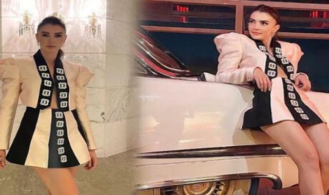 Burcu Özberk'in ödül töreninde giydiği kıyafeti beğeni topladı