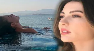 Burcu Özberk sonsuzluk havuzundan paylaştı