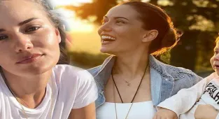 Fahriye Evcen çocukluk fotoğrafını paylaştı: Karan annesinin kopyasıymış