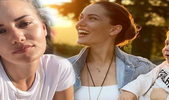 Fahriye Evcen çocukluk fotoğrafını paylaştı: Karan annesinin kopyasıymış
