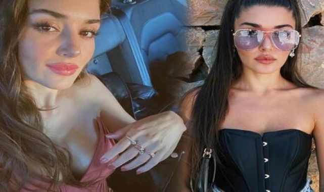 Hande Erçel'in araba içindeki pozlarına beğeni yağdı