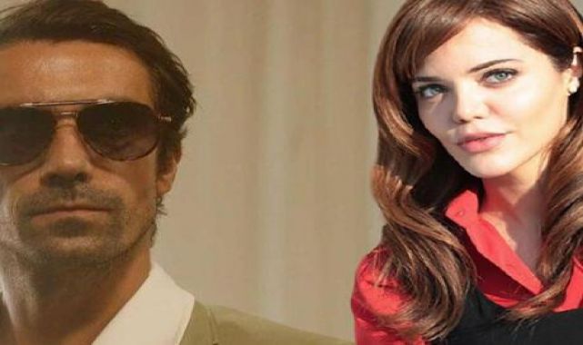 Hilal Altınbilek ile İbrahim Çelikkol'dan set pozu