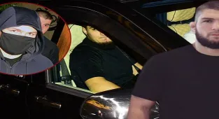 Kafes dövüşçüsü Khabib Nurmagomedov görüntülenmekten kurtulamadı!